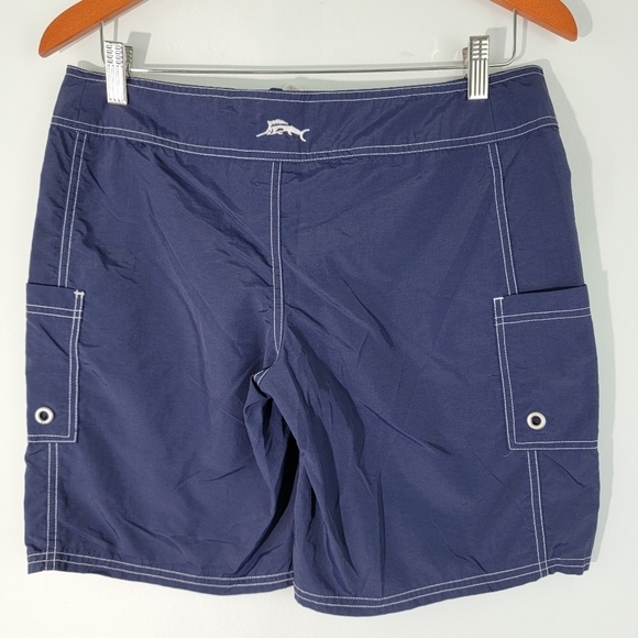 Tommy Bahama Women's Navy Blue Nylon Cargo Short Size XS Drawstring Side Pockets - Picture 5 of 9